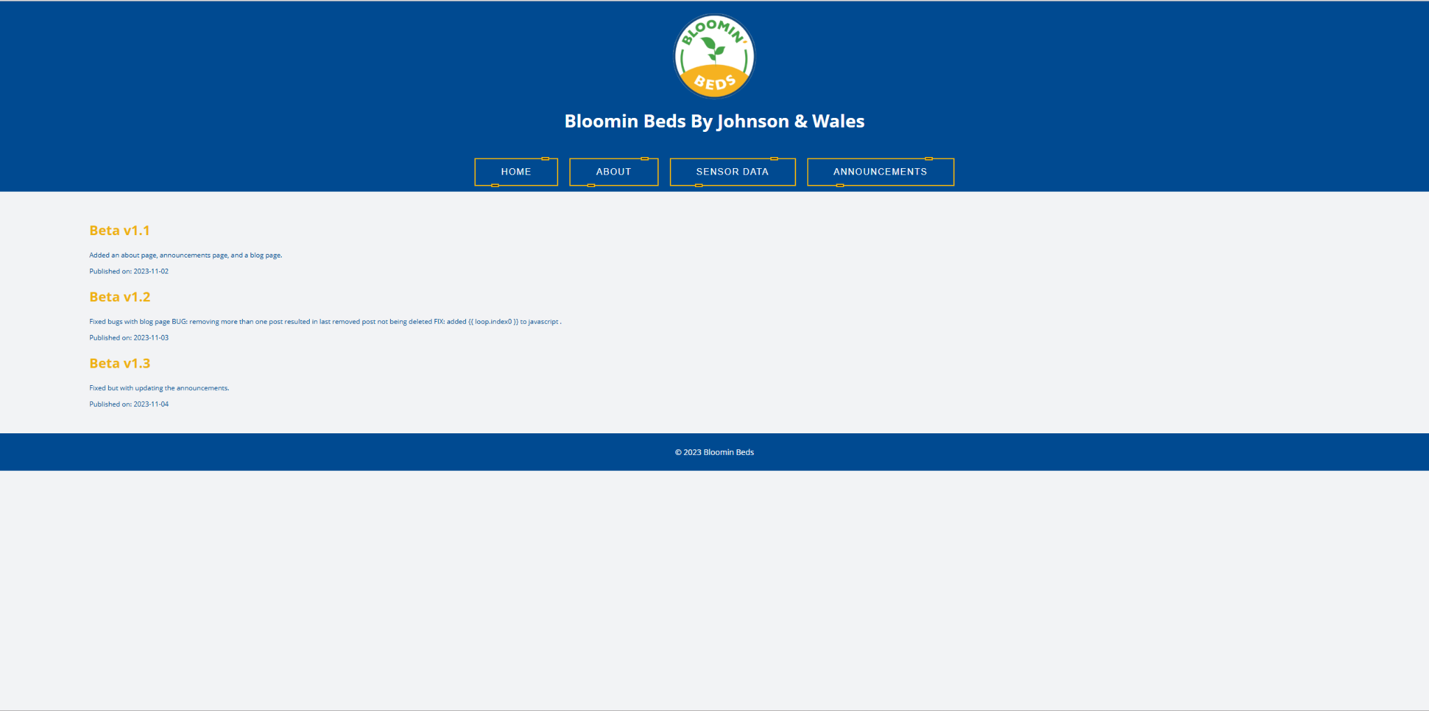 BloominBeds mobile interface layout