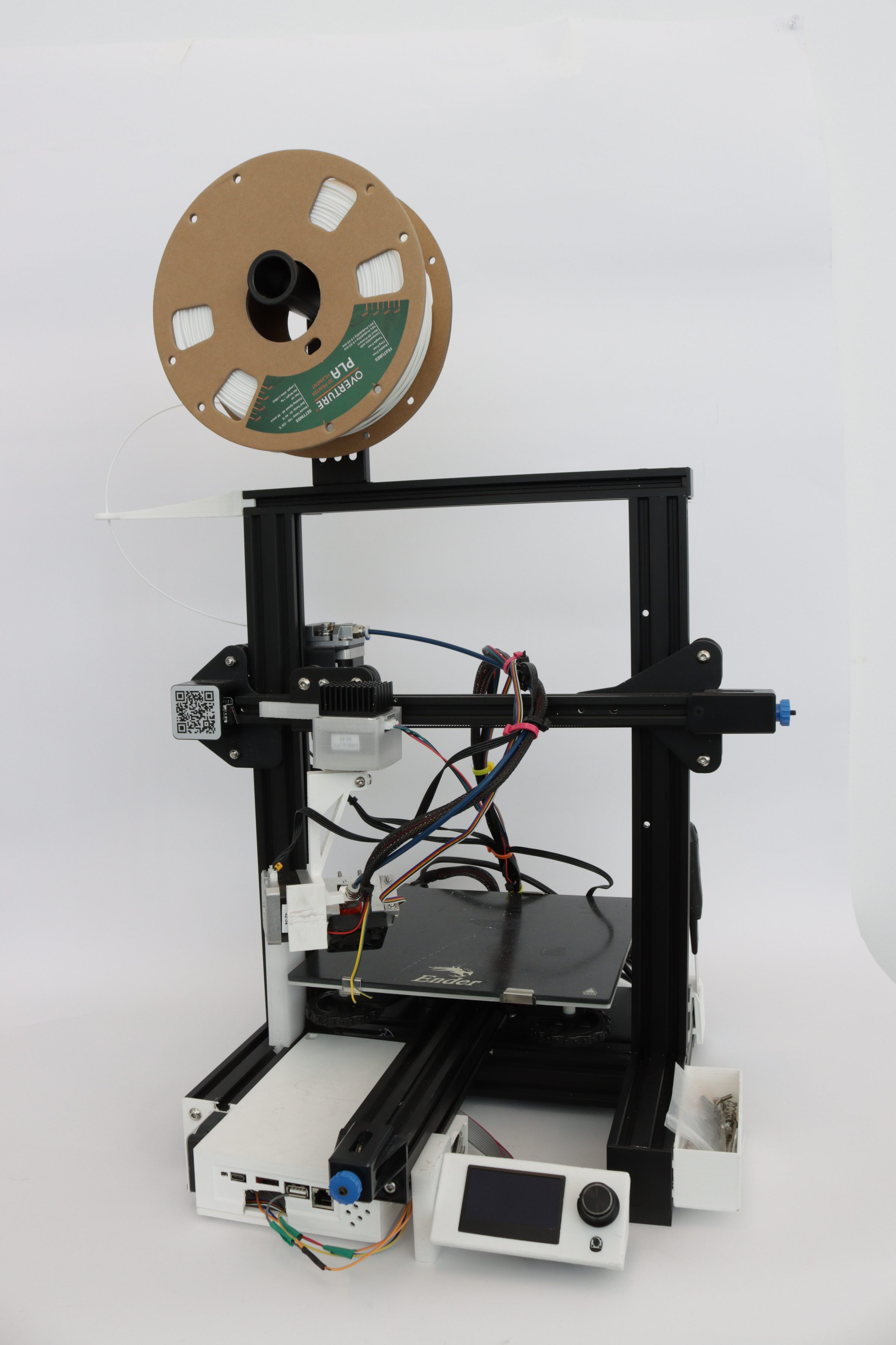 The EcoPrint 5-axis 3D printer with A and B rotation axes visible