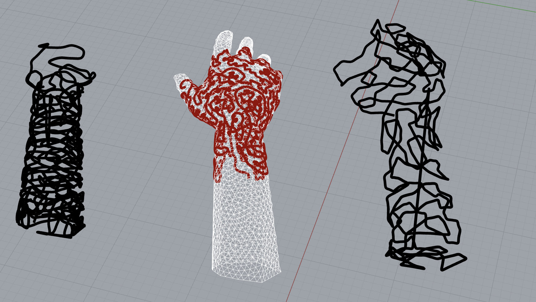 Optimized Grasshopper definition showing the full simulation pipeline